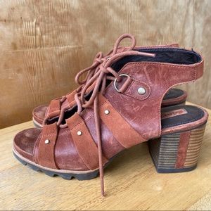 Sorel Addinngton Ghillie Lace Up Heel Sandal